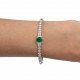BRACELETE COM ESMERALDA E DIAMANTES