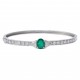 BRACELETE COM ESMERALDA E DIAMANTES