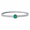 BRACELETE COM ESMERALDA E DIAMANTES