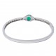 BRACELETE COM ESMERALDA E DIAMANTES