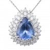COLAR GOTA DE TANZANITA E DIAMANTES