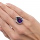 ANEL COM AMETISTA E DIAMANTES
