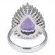 ANEL COM AMETISTA E DIAMANTES