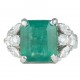 ANEL DE ESMERALDA E DIAMANTES
