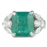 ANEL DE ESMERALDA E DIAMANTES