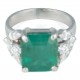 ANEL DE ESMERALDA E DIAMANTES