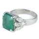 ANEL DE ESMERALDA E DIAMANTES