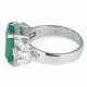 ANEL DE ESMERALDA E DIAMANTES