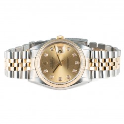 ROLEX DATEJUST OURO E AÇO COM DIAMANTES 36MM 1994