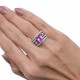 ANEL COM RUBELITA E DIAMANTES