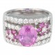 ANEL COM RUBELITA E DIAMANTES