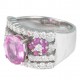 ANEL COM RUBELITA E DIAMANTES