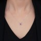 COLAR SARA JOIAS COM SAFIRA ROSA E DIAMANTES