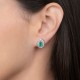 BRINCO GOTA DE ESMERALDA E DIAMANTES