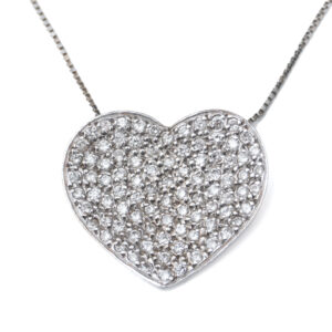 COLAR CORAÇÃO DE DIAMANTES