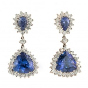BRINCO DE TANZANITAS E DIAMANTES