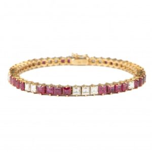 PULSEIRA RIVIERA COM RUBIS E DIAMANTES