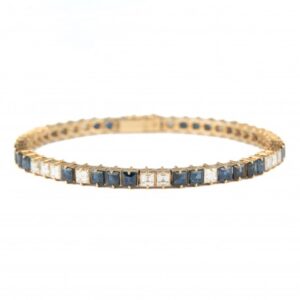 PULSEIRA RIVIERA COM SAFIRAS E DIAMANTES
