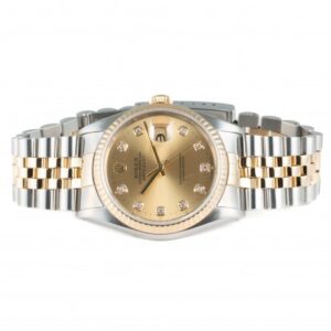 ROLEX DATEJUST OURO E AÇO COM DIAMANTES 36MM 1994